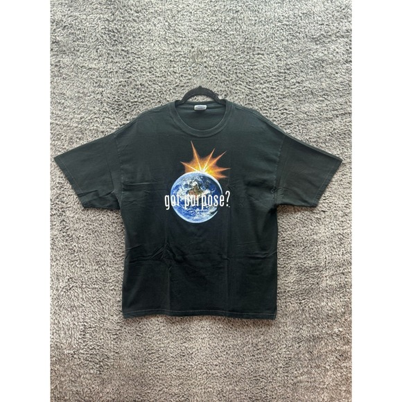 Vintage‎ 90's Y2K Hanes Got Purpose Planet Earth Graphic T Shirt Unisex Adult XL